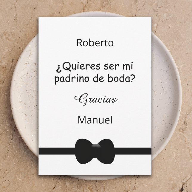 Convites Will You Be My Groomsman in Spanish Language (Criador carregado)
