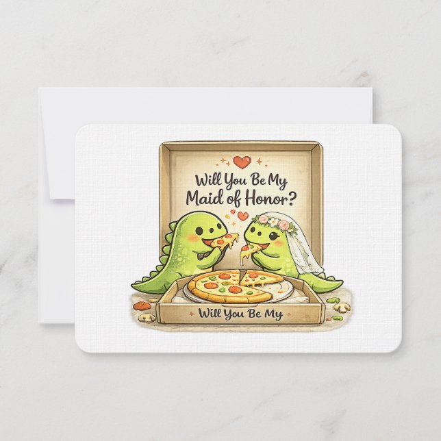 Convites Will you be my maid of honor bridal party proposal (Frente)