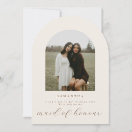 Convites Will You Be My Maid Of Honour Photo Proposal Card