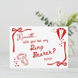 Convites Will you be my Ring Bearer Card Invitation
