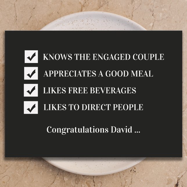 Convites Will You Be My Usher Funny Digital Invitation Card (Criador carregado)