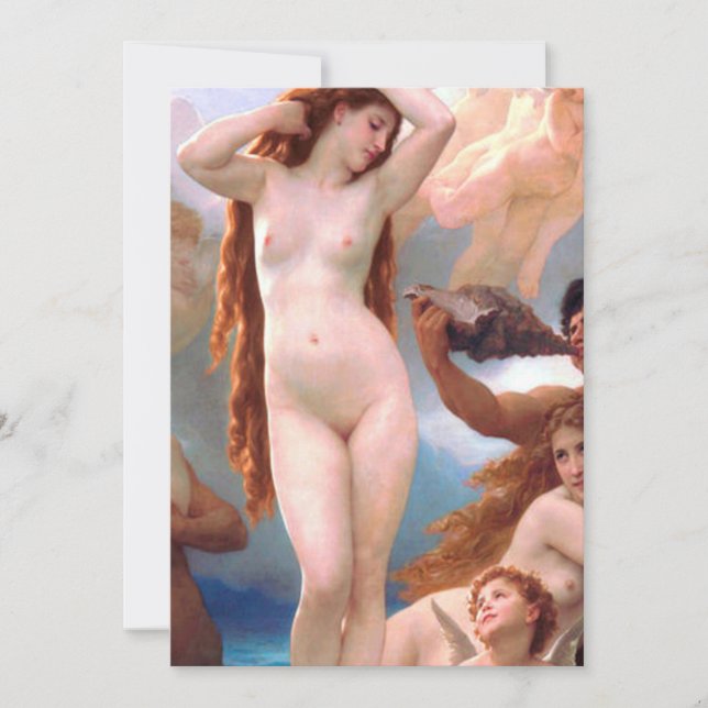 Convites William Bouguereau - O Nascimento de Vênus 1879 (Frente)