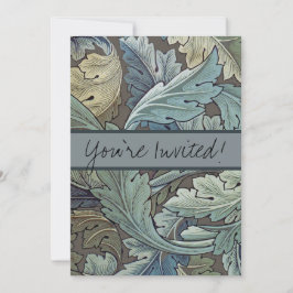 Convites William Morris Acanthus Sage Flower Floral Botânic