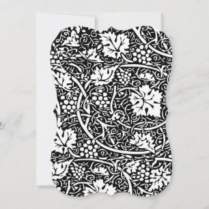 Convites William Morris Black White Grape Vine