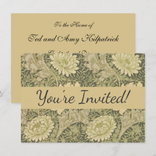 Convites William Morris Chrysantemum Soft Floral Design