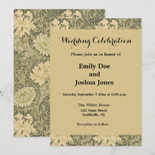 Convites William Morris Chrysantemum Soft Floral Design