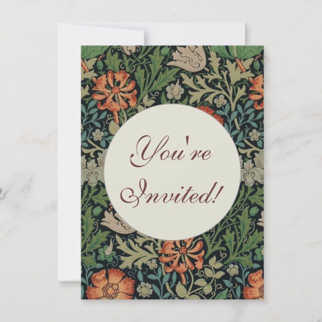 Convites William Morris Compton Wallpaper Classic (Frente)
