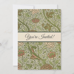 Convites William Morris Cray Sage Flower Floral Botânica