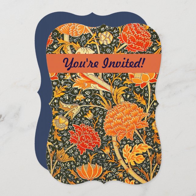 Convites William Morris Cray Wallpaper Pattern (Frente/Verso)