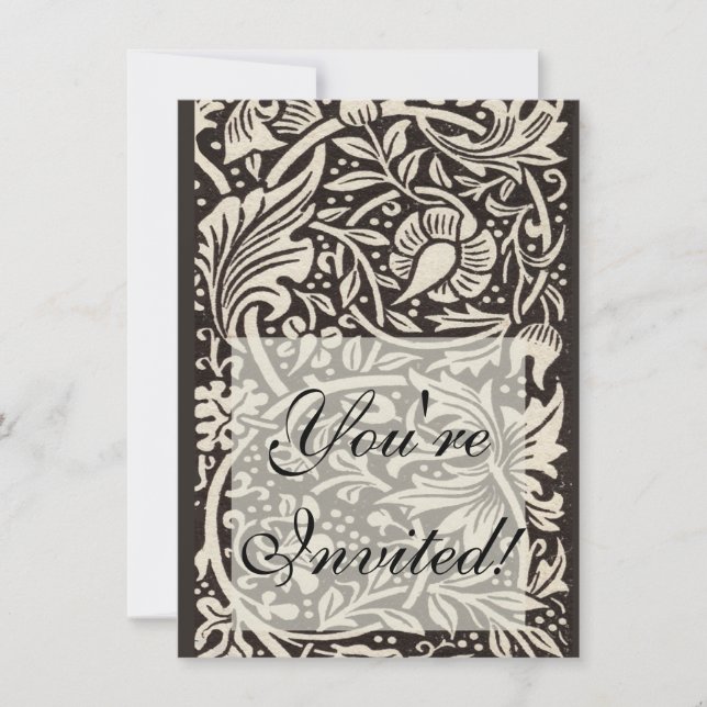 Convites William Morris Daffodil Floral Wallpaper (Frente)