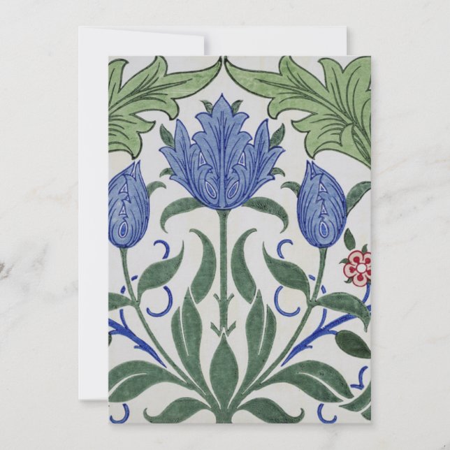 Convites William Morris - Design Floral Wallpaper (Frente)