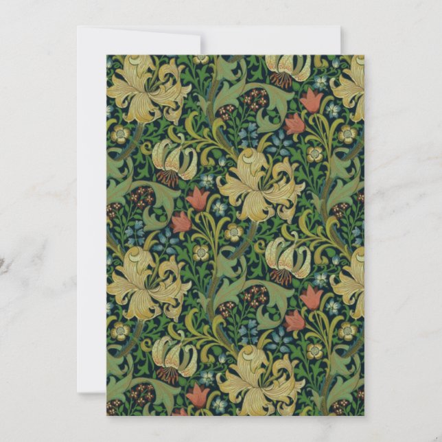 Convites William Morris Ouro Lily (Frente)