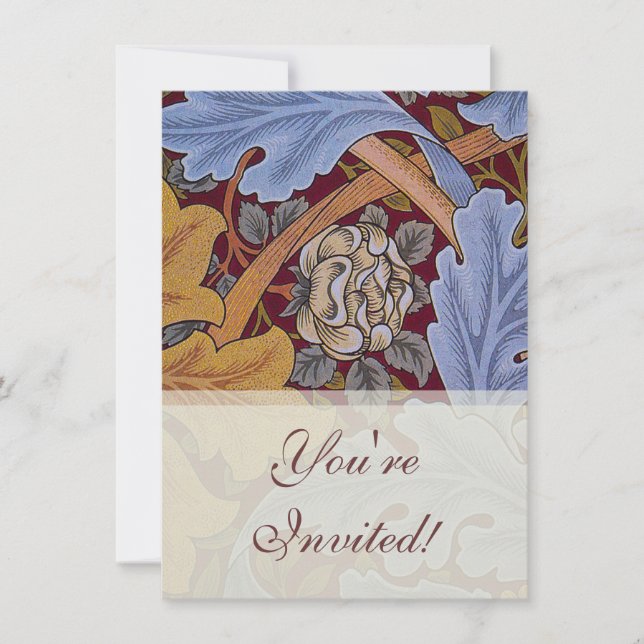Convites William Morris Rua James Acanthus Wallpaper (Frente)