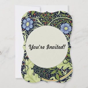 Convites William Morris Seaweed Flor Antiquado