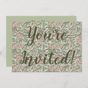 Convites William Morris Sweetbriar Floral Art Nouveau