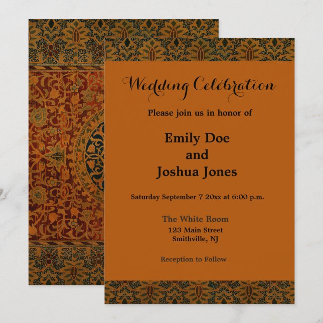 Convites William Morris Tapeçaria tapete (Frente/Verso)