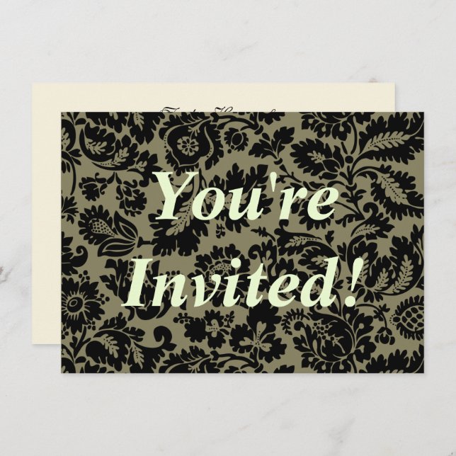Convites William Morris Venetian Damask Brocade (Frente/Verso)
