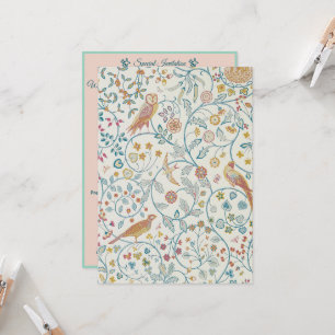 Convites William Morris - Wallpaper Owl e Berries