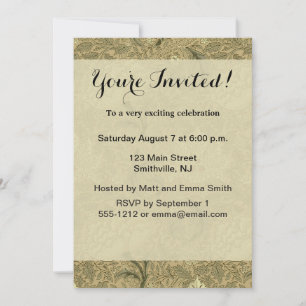 Convites William Morris Windrush Wallpaper Pattern