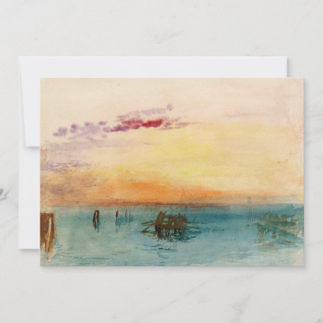 Convites William Turner - A laguna perto de Veneza no Sunse (Frente)