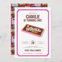Convites Willy Wonka e o aniversário da fábrica de chocolat