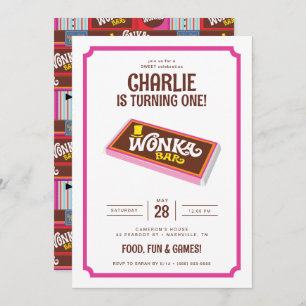 Convites Willy Wonka e o aniversário da fábrica de chocolat