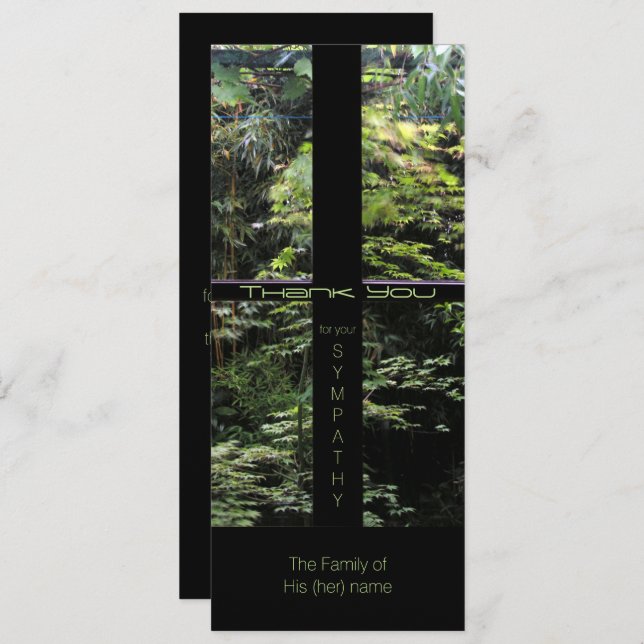 Convites Window Cross on Nature Garden Simpatia Obrigado (Frente/Verso)