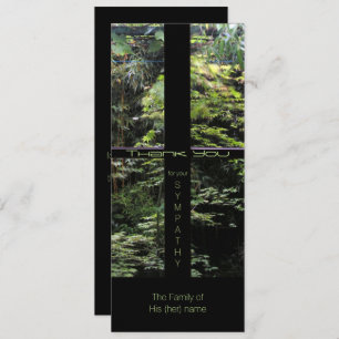 Convites Window Cross on Nature Garden Simpatia Obrigado