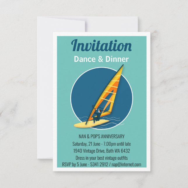 Convites Windsurfing (Frente)