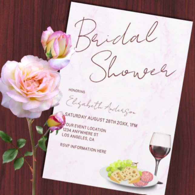 Convites Wine & Charcuterie Bridal Shower (Criador carregado)