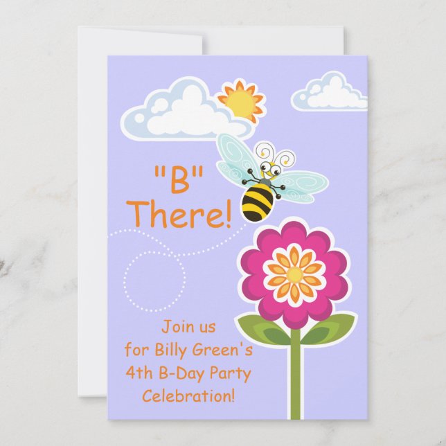 Convites Wing-Nutz™_Bumble Bee_Purple_B Lá! (Frente)