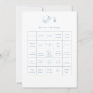 Convites Winnie the Pooh Find the Guest Bingo Card