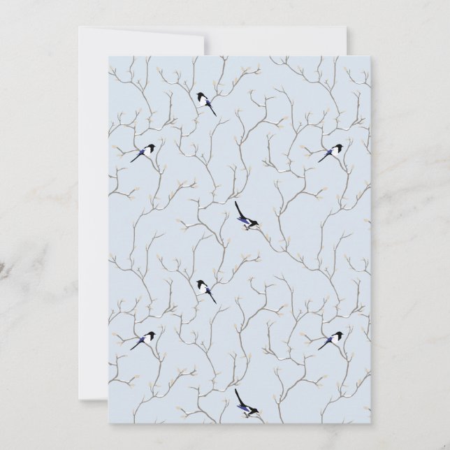 Convites Winter Birds (Frente)