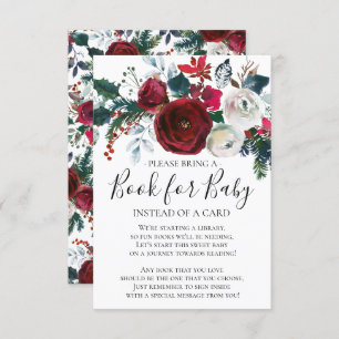 Convites Winter Bloom Floral Chá de fraldas Book para Bebê