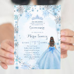 Convites Winter Blue Girl Charra Mis Quince Invite<br><div class="desc">Inverno Blue Mexicano Girl Charra Mis Quince Convite</div>