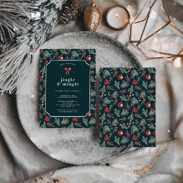 Convites Winter Botanicals Coquette Bow | Christmas Party