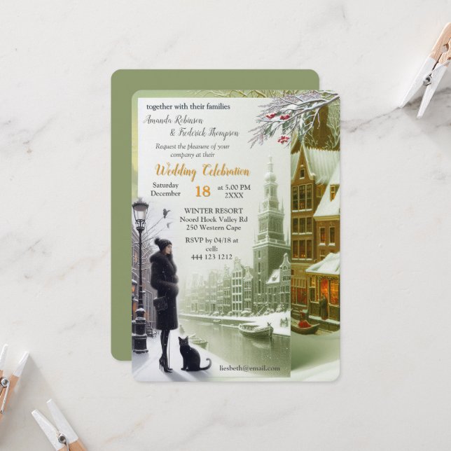 Convites Winter Celebrations in Amsterdam (Frente/Verso In Situ)