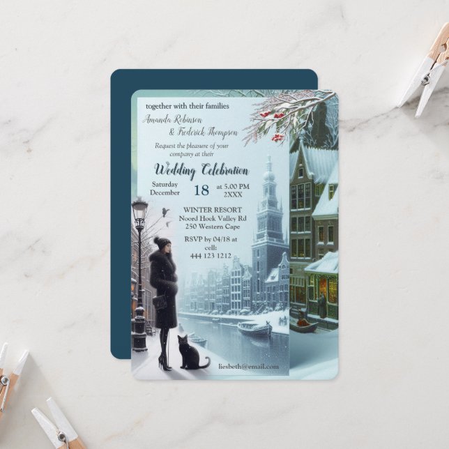 Convites Winter Celebrations in Amsterdam (Frente/Verso In Situ)