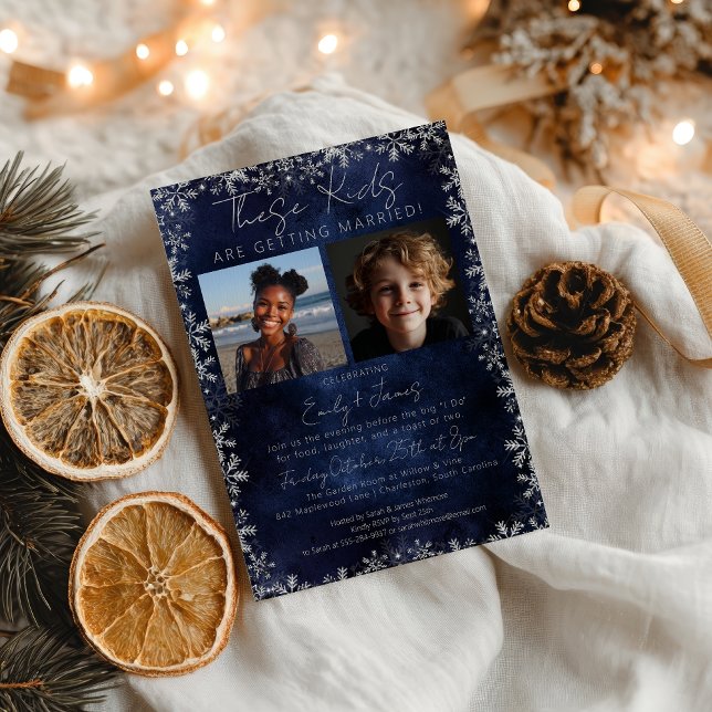 Convites Winter Christmas These Kids  Rehearsal Dinner (Winter Christmas These Kids Rehearsal Dinner Invitation)