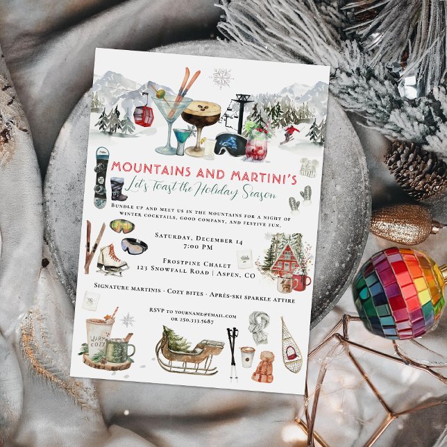 Convites Winter Cocktail | Mountains & Martini’s Party (Criador carregado)