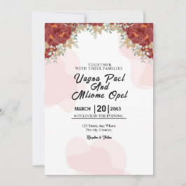 Convites Winter Fantasy Flower Card Design Modelo