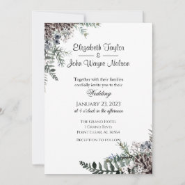 Convites Winter Floral Wedding