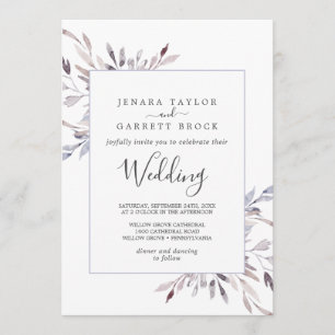 Convites Winter Greenery Wedding