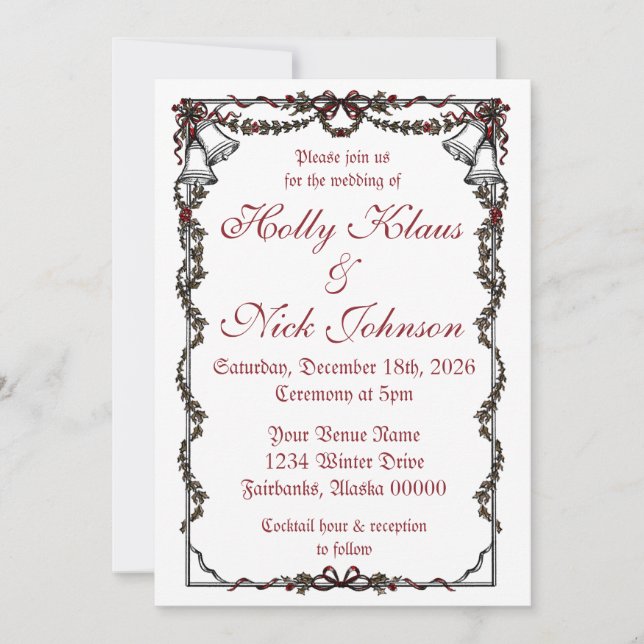 Convites Winter Invite (Frente)