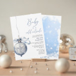 Convites Winter Merry Christmas Watercolor Chá de fraldas-<br><div class="desc">Inverno Feliz Natal Chá de fraldas de Aquarela</div>
