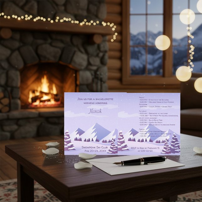 Convites Winter Mountain Getaway Bachelorette Weekend  (Criador carregado)