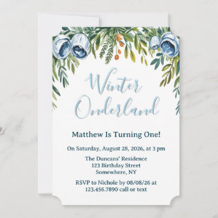 Convites Winter Onderland Boys 1rua. Festa de aniversário