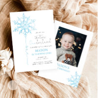 Winter ONE derland Snowflake Boy Primeiro Aniversá