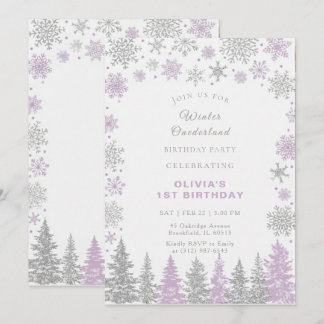 Convites Winter ONEderland 1st Birthday Invitation Editable