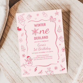 Convites Winter Onederland Birthday Party